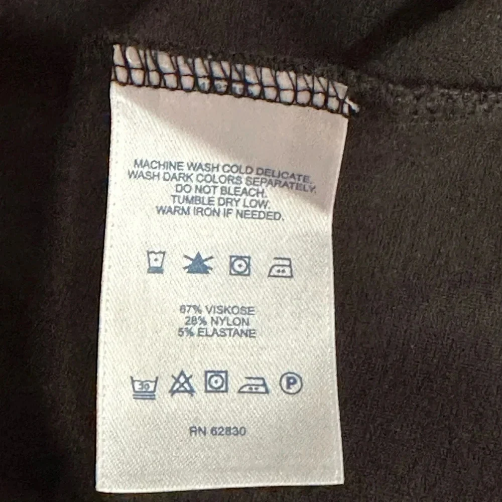 Lands End Black Vneck Fit and Flare Scuba Dress - Picture 8 of 8